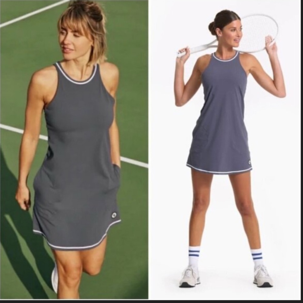 Vuori Women's Slate Gray Athletic Tennis Dress